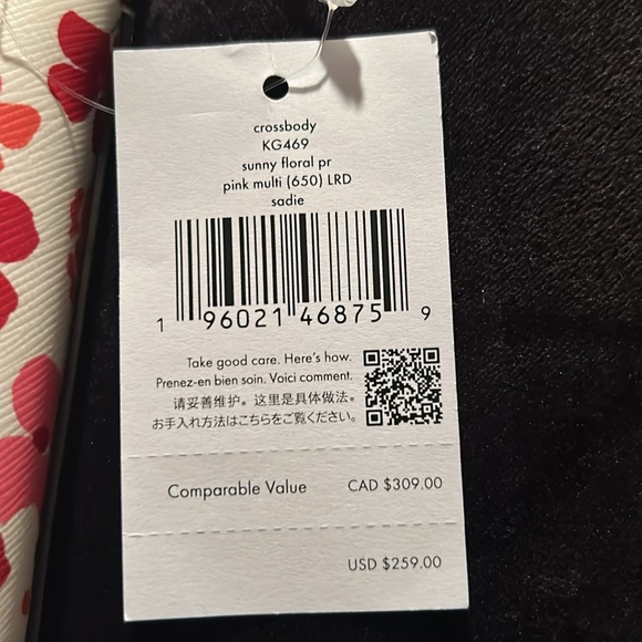 Kate Spade Floral Crossbody Bag - Pink and Red NWT $259 retail - Picture 7 of 7